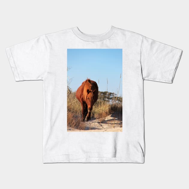 Assateague Beach Ponies - Series - 06 Kids T-Shirt by searchlight